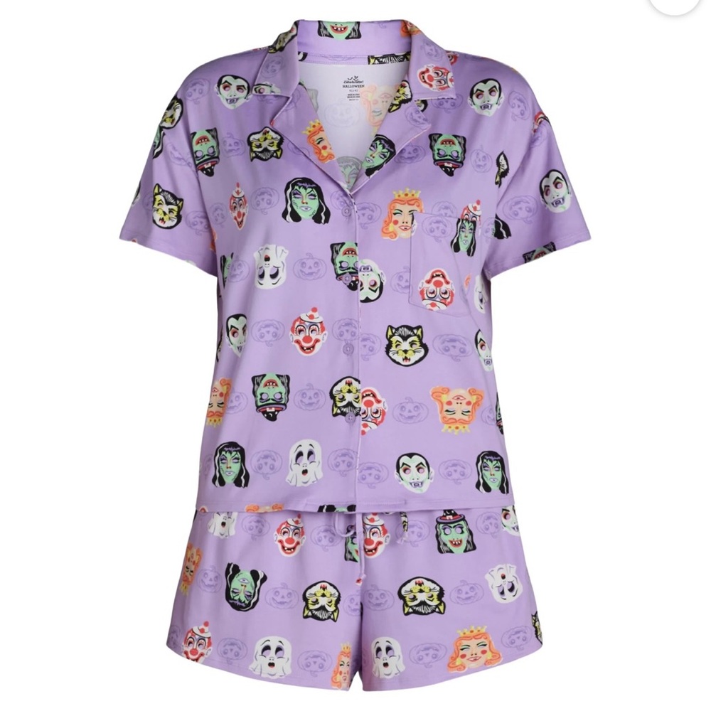 Way To Celebrate Women’s Monster Print Pajama Set